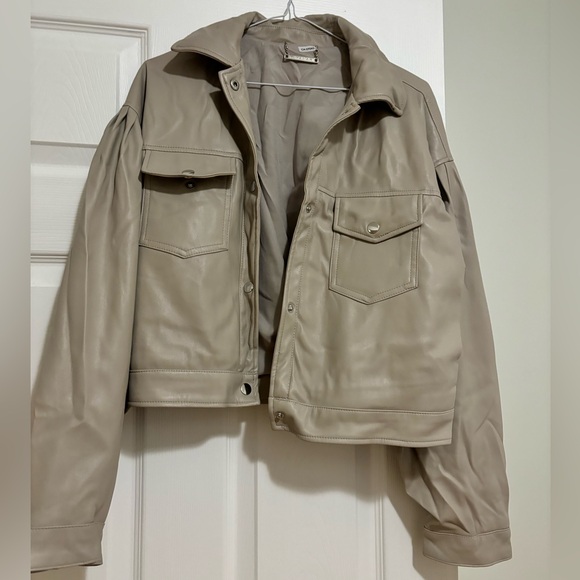 MED - NWOT Vegan Leather Jacket - Picture 2 of 3